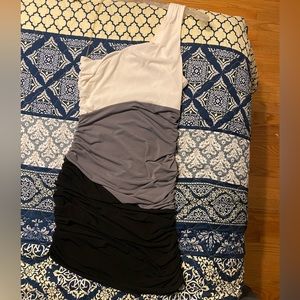 One shoulder asymmetrical dress